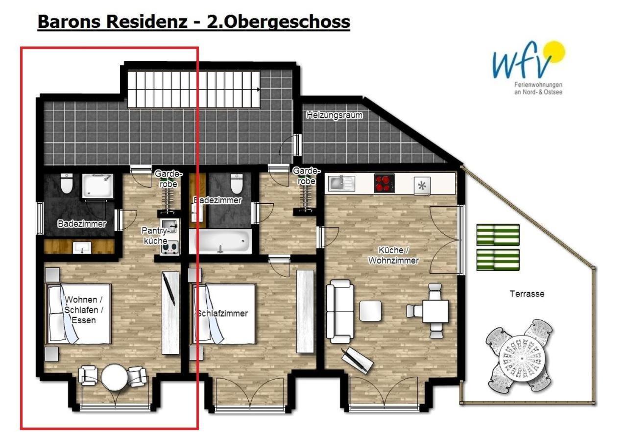 Barons Residenz Ferienwohnung 7 Borkum Buitenkant foto